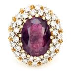 LOTUS -Kashmir Ruby 5.97 Ct & Diamond Combo - Ring - 14, Bijoux, Sacs & Beauté