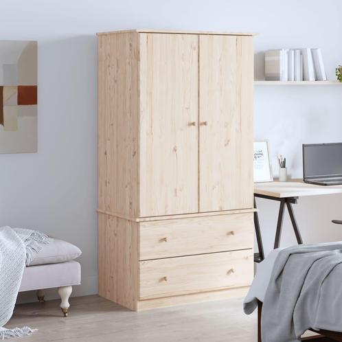 vidaXL Kledingkast ALTA 90x55x170 cm massief grenenhout, Huis en Inrichting, Kasten | Kleerkasten, Nieuw, Verzenden