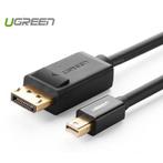 Mini DisplayPort Male to Displayport Male Cable Zwart 1.5..., Informatique & Logiciels, Accumulateurs & Batteries, Verzenden