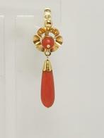 Boucles doreilles - 18 carats Or jaune - Coral naturel, Nieuw
