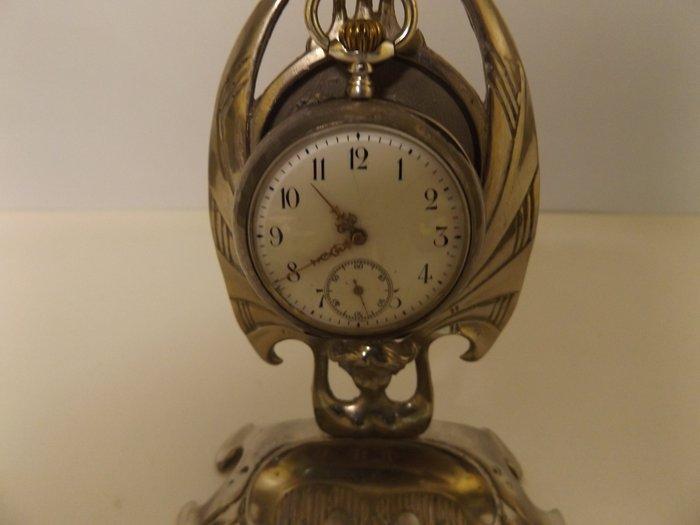 M F (Marchand-Chopard) - Taschenuhr mit Uhrenständer -, Handtassen en Accessoires, Horloges | Heren