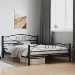 vidaXL Bedframe staal zwart 140x200 cm, Huis en Inrichting, Slaapkamer | Bedden, Verzenden, Nieuw