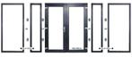 PVC Dubbele deur 180x215, 200x215 Wit en Antraciet in Stock, Bricolage & Construction, Ophalen of Verzenden, Buitendeur