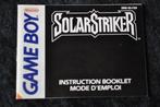 Solar Striker Nintendo Gameboy Classic DMG-SS-FAH Manual, Games en Spelcomputers, Verzenden, Nieuw