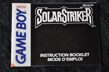 Solar Striker Nintendo Gameboy Classic DMG-SS-FAH Manual, Verzenden