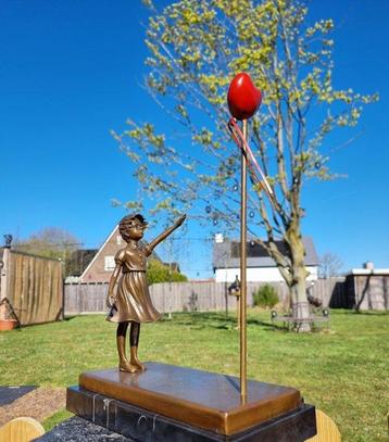 Large, Balloon Girl - Statue, Bronze - 37 cm - Bronze,