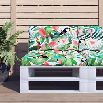 vidaXL Palletkussen 70x40x12 cm stof meerkleurig, Huis en Inrichting, Verzenden, Nieuw