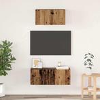 vidaXL Tv-meubelset 2 pcs Oud hout 80 x 30 x 30 cm Bewerkt, Huis en Inrichting, Kasten |Televisiemeubels, Verzenden, Nieuw