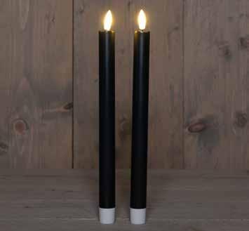 Led kaarsen annas collection – 3d flame candle zwart 23 cm, Huis en Inrichting, Woonaccessoires | Kunstplanten en Kunstbloemen