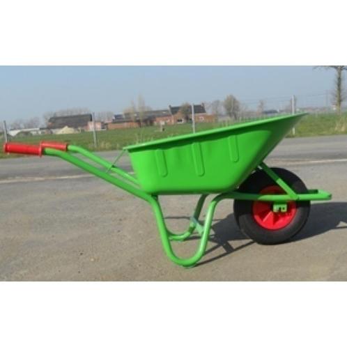 Kruiwagen gelakt 90liter met stalen velg en geel nooit meer, Doe-het-zelf en Bouw, Transportwagens, Nieuw