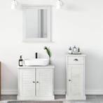 vidaXL Badkamermeubel Set met lade 3 pcs Bruin Massief, Huis en Inrichting, Verzenden, Nieuw