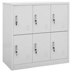 vidaXL Lockerkast 90x45x92,5 cm staal lichtgrijs, Huis en Inrichting, Verzenden, Nieuw