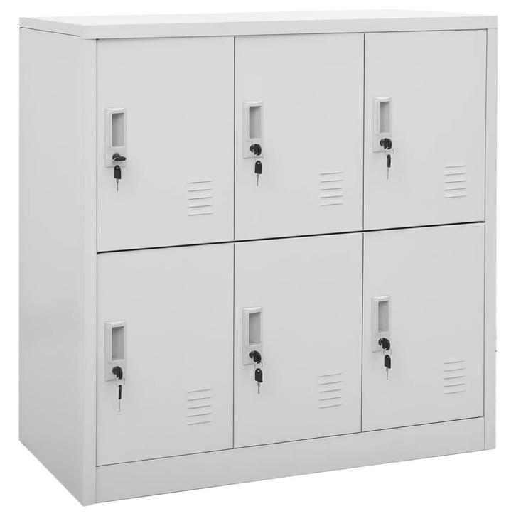 vidaXL Lockerkast 90x45x92,5 cm staal lichtgrijs, Huis en Inrichting, Kasten | Overige, Nieuw, Verzenden