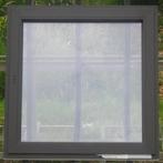 pvc raam , chassis , venster 99 x 102 zwart ral 9017, Doe-het-zelf en Bouw, Raamkozijnen en Schuifdeuren, 75 tot 150 cm, Kunststof