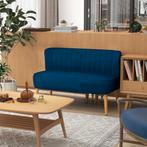 Bank - Blauwe Hemel - 2-Zits - Linnenlook - Blauw, Huis en Inrichting, Zetels | Zetels, Ophalen of Verzenden, Nieuw, Stof, Modern