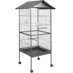 tectake Grote vogelkooi 162cm hoog, puntdak - antraciet, Dieren en Toebehoren, Verzenden, Nieuw