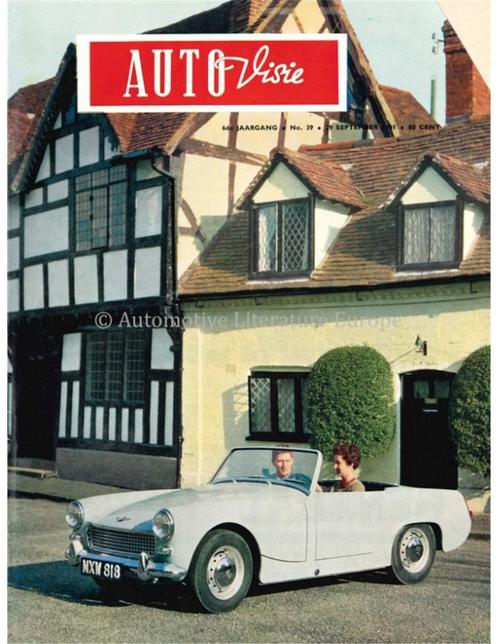 1961 AUTOVISIE MAGAZINE 39 NEDERLANDS, Livres, Autos | Brochures & Magazines