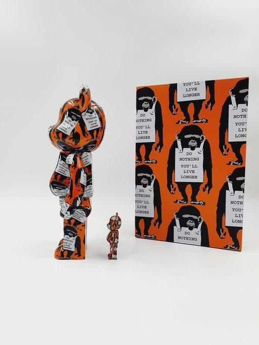 NO RESERVE Medicom Toy x Banksy - Be@rbrick Monkey Sign 400%, Antiek en Kunst, Kunst | Designobjecten