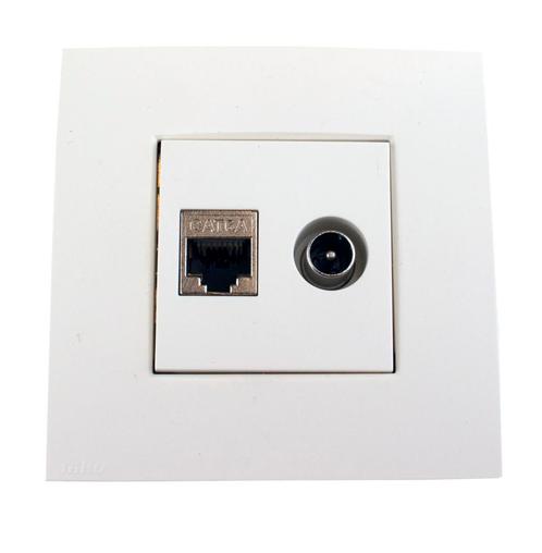 Hirschmann EDB 02 CDN  Wit CATV/DATA Wcd EDB, Doe-het-zelf en Bouw, Elektriciteit en Kabels, Nieuw, Ophalen of Verzenden