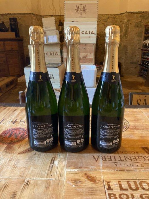 J. Charpentier, Tradition - Champagne Brut - 3 Fles (0,75, Verzamelen, Wijnen