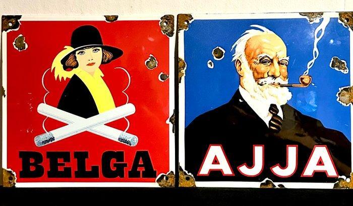 No reserve- Twee verschillende bolvormige Belgische emaille, Antiquités & Art, Antiquités | Assiettes décoratives & Carrelages