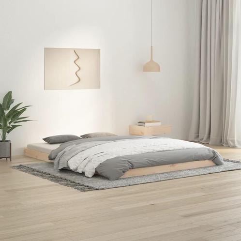 vidaXL Cadre de lit 140x200 cm bois de pin massif, Maison & Meubles, Chambre à coucher | Lits, Neuf, Envoi