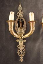 Wandlampen met zwanen - Lampe murale - En alliage