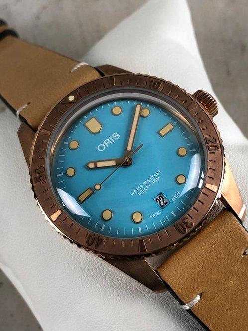 Oris - Divers Sixty-Five Cotton Candy Bronze Automatic - 01, Handtassen en Accessoires, Horloges | Heren