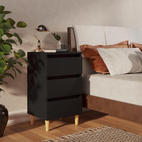 vidaXL Nachtkastje met massief houten poten 40x35x69 cm, Huis en Inrichting, Slaapkamer | Nachtkastjes, Nieuw, Verzenden