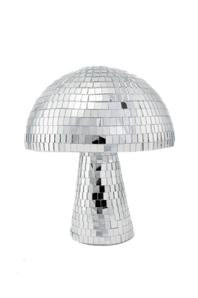 Paddenstoel Ø 25 cm Spiegeltjes Zilver Zwam Discobal Pop Bee, Hobby en Vrije tijd, Feestartikelen, Nieuw, Ophalen of Verzenden