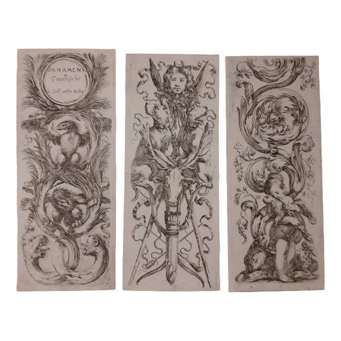 Stefano Della Bella (1610-1664) - Serie Ornamenti e, Antiek en Kunst, Antiek | Overige Antiek