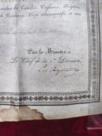 Maritieme objecten - Perkament- Diploma, kapiteinsbrevet, Antiquités & Art