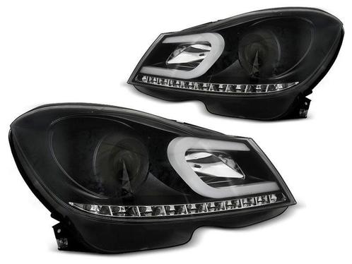 Mercedes W204 2011 tot 2014 LEDtube koplamp unit Black, Autos : Pièces & Accessoires, Éclairage, Envoi