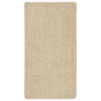 vidaXL Vloerkleed shaggy anti-slip 80x150cm crèmekleurig, Verzenden, Nieuw