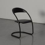 Frontseat vergaderstoel, zwart, buisframe,, Huis en Inrichting, Ophalen of Verzenden, Gebruikt