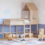 vidaXL Halfhoogslaper met ladder en bedhuis grenenhout, Verzenden, Nieuw