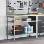 vidaXL Werktafel Grijs 100 x 55 x 85 cm Staal en Gengineerd, Doe-het-zelf en Bouw, Werkbanken, Verzenden, Nieuw