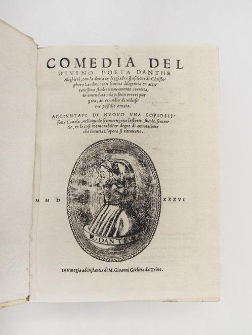 Dante / Landino - Comedia del Divino Poeta - 1536, Antiek en Kunst, Antiek | Boeken en Manuscripten