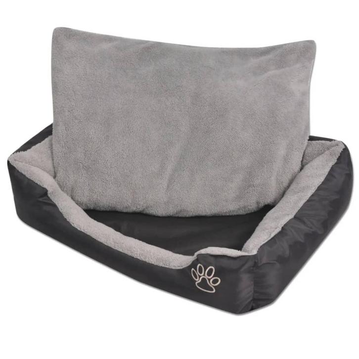 vidaXL Hondenbed met gewatteerd kussen maat M zwart, Dieren en Toebehoren, Honden-accessoires, Nieuw, Verzenden