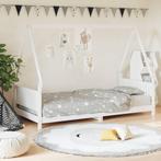 vidaXL Kinderbedframe 90x200 cm massief grenenhout wit, Kinderen en Baby's, Kinderkamer | Bedden, Verzenden, Nieuw