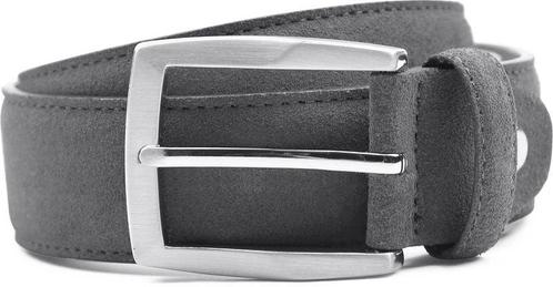 Suitable Riem Suède Leer Grijs maat 95 Heren, Kleding | Heren, Riemen en Ceintuurs, Riem of Ceintuur, Nieuw, Echt leder, Verzenden