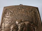 Massief bronzen Vrede - WW1 - Plaquette - Brons, Antiek en Kunst