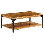 vidaXL Salontafel met schap 100x60x35 cm massief gerecycled, Verzenden, Nieuw