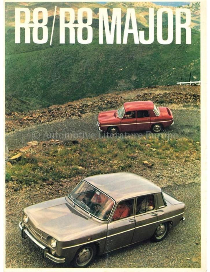 1964 RENAULT R8 MAJOR BROCHURE NEDERLANDS, Boeken, Auto's | Folders en Tijdschriften, Ophalen of Verzenden