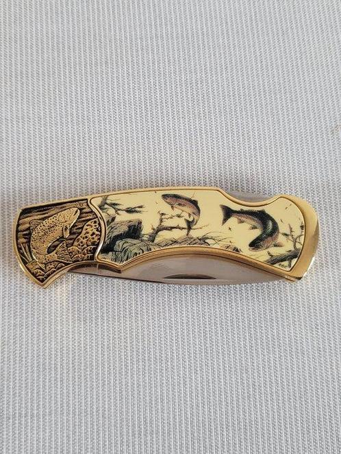 Couteau de collection Franklin Mint – “Truite” – Rick Fields, Antiek en Kunst, Curiosa en Brocante