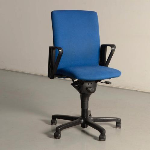 Haworth Comforto D5033 bureaustoel, blauw, 1D armleggers, Huis en Inrichting, Bureaustoelen, Gebruikt, Ophalen of Verzenden