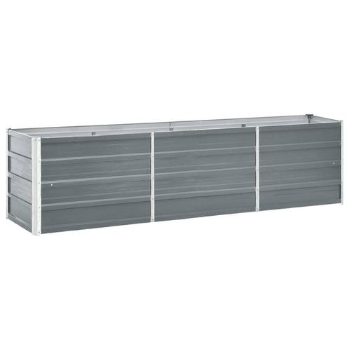vidaXL Plantenbak verhoogd 240x40x45 cm gegalvaniseerd staal, Tuin en Terras, Bloempotten, Nieuw, Verzenden