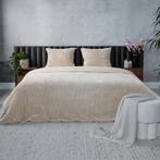 Teddy Hexagon dekbedovertrek - taupe - 240 x 220 cm |, Huis en Inrichting, Slaapkamer | Beddengoed, Verzenden, Nieuw