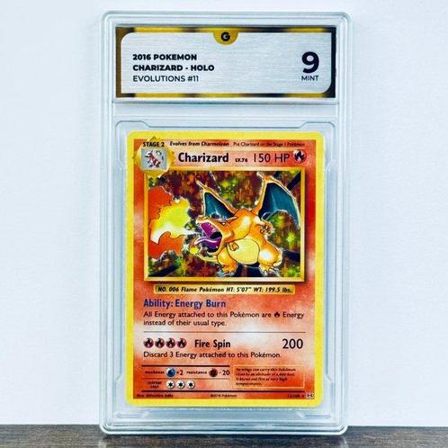 Pokémon Graded card - Charizard Holo 11 - Pokémon - GG 9, Hobby en Vrije tijd, Verzamelkaartspellen | Pokémon