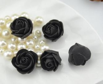Foamroos, foamrozen LOS 30mm +/-50 stuks. Zwart foamroos los, Huis en Inrichting, Woonaccessoires | Kunstplanten en Kunstbloemen